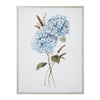 Aqua Hydrangea Flower Framed Canvas Wall Art Print - 18"x24"